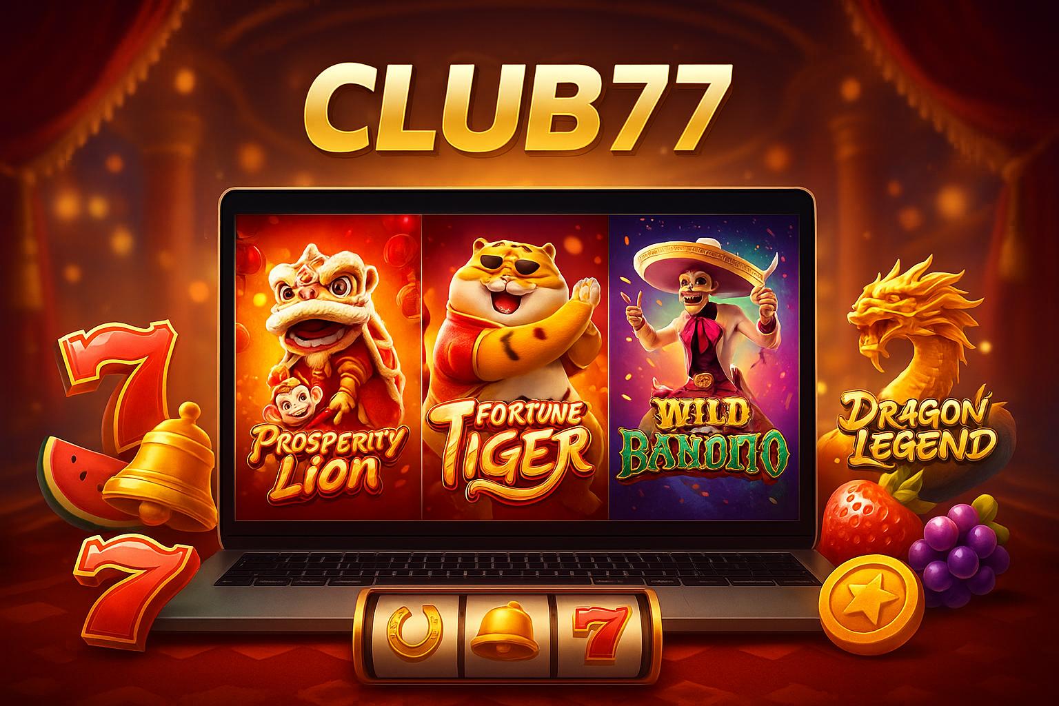 Jogos de Slot no Casino Online CLUB77